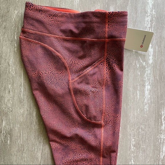Lululemon Invigorate HR Tight 25" - Crackle Glaze Vintage Orange Larkspur - Picture 10 of 10